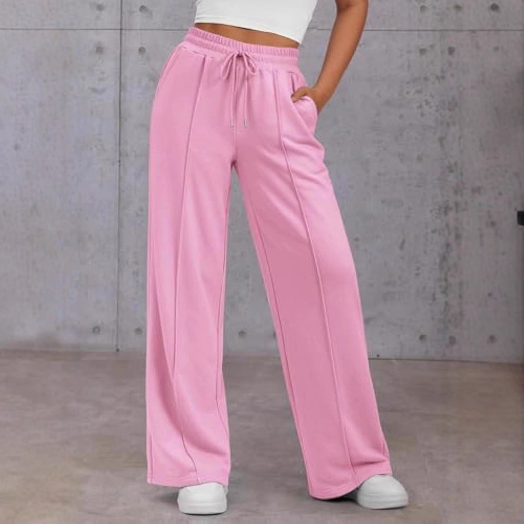 Damen Komfortable Weite Sweatpants mit elastischem Bund und praktischen Taschen Drune