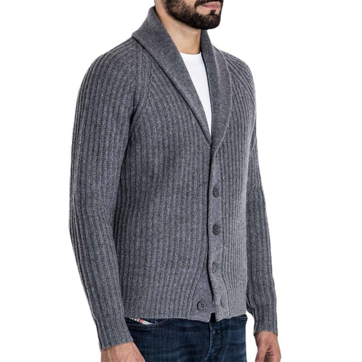 Herren Strickjacke mit modernem Schalkragen Drune