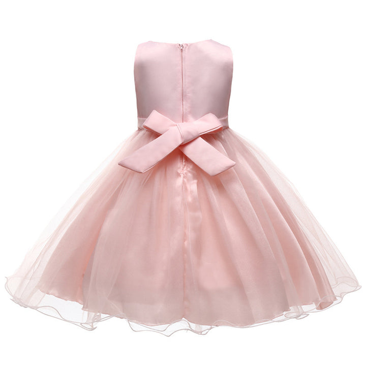 Mädchen Festliches Tüllkleid mit glitzerndem Oberteil und floraler Applikation Drune