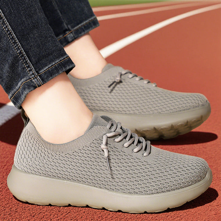 Damen nan gestrickter Slip-On Sneaker mit sockenähnlichem Schaft, elastischer Schnürung und gedämpfter EVA-Sohle Drune