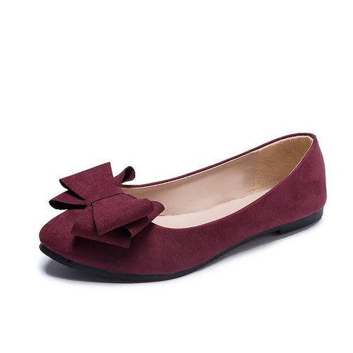 Damen Ballerinas mit dekorativer Schleifenapplikation und rutschfester Sohle Drune