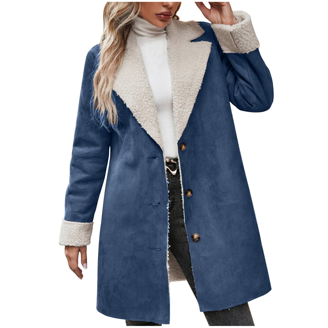 Damen kuscheliger Oversized-Mantel mit schickem Kragen Drune