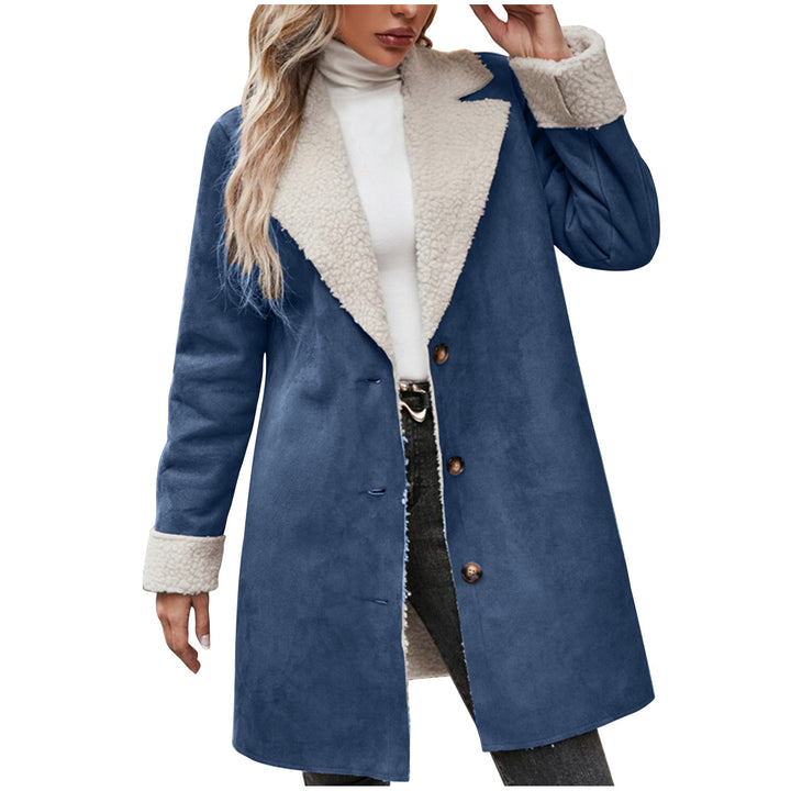 Damen kuscheliger Oversized-Mantel mit schickem Kragen Drune
