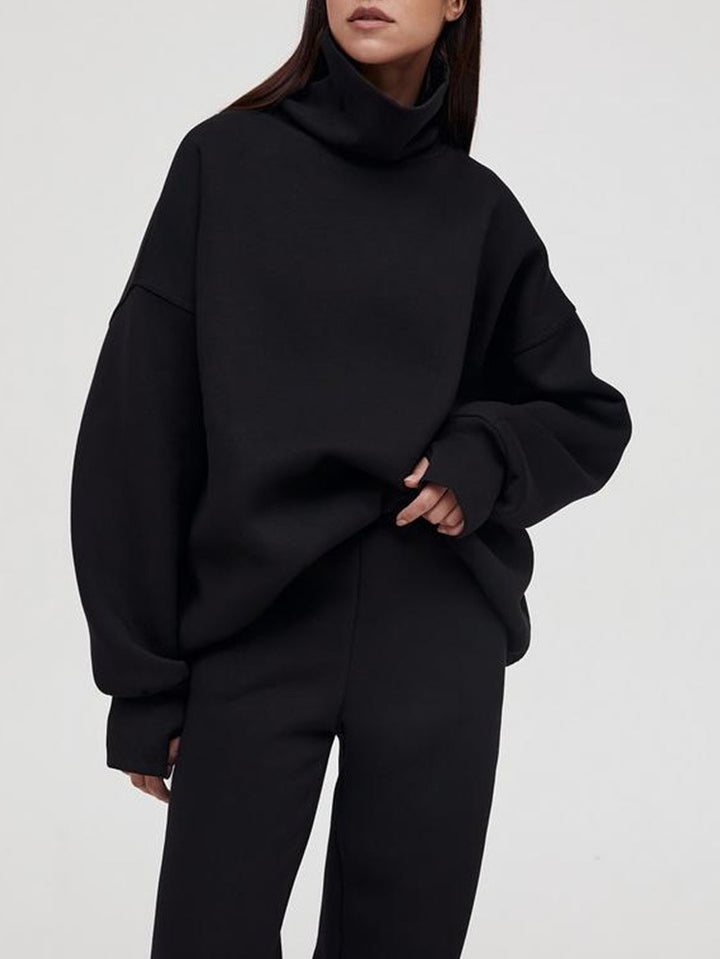 Damen kuscheliger Rollkragenpullover mit oversized Passform Drune