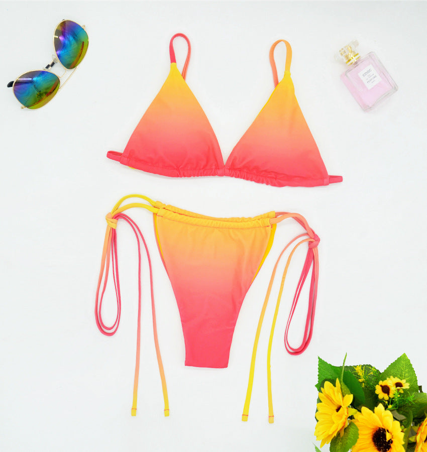 Damen Triangel-Bikini mit trendigem Ombre-Design Drune