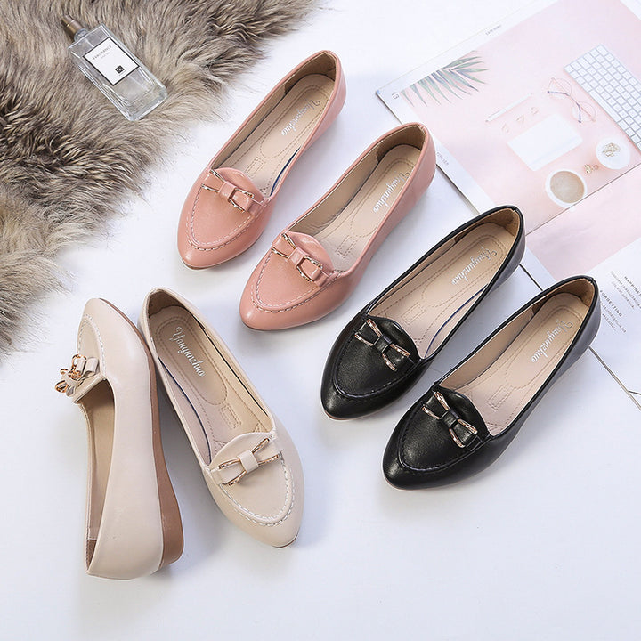 Damen nan Mokassin-Loafer mit gepolstertem Komfortfußbett und filigraner Schleifenapplikation Drune