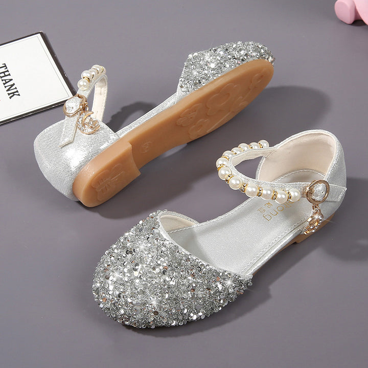 Mädchen Elegante Ballerinas mit Glitzer und Perlen Drune