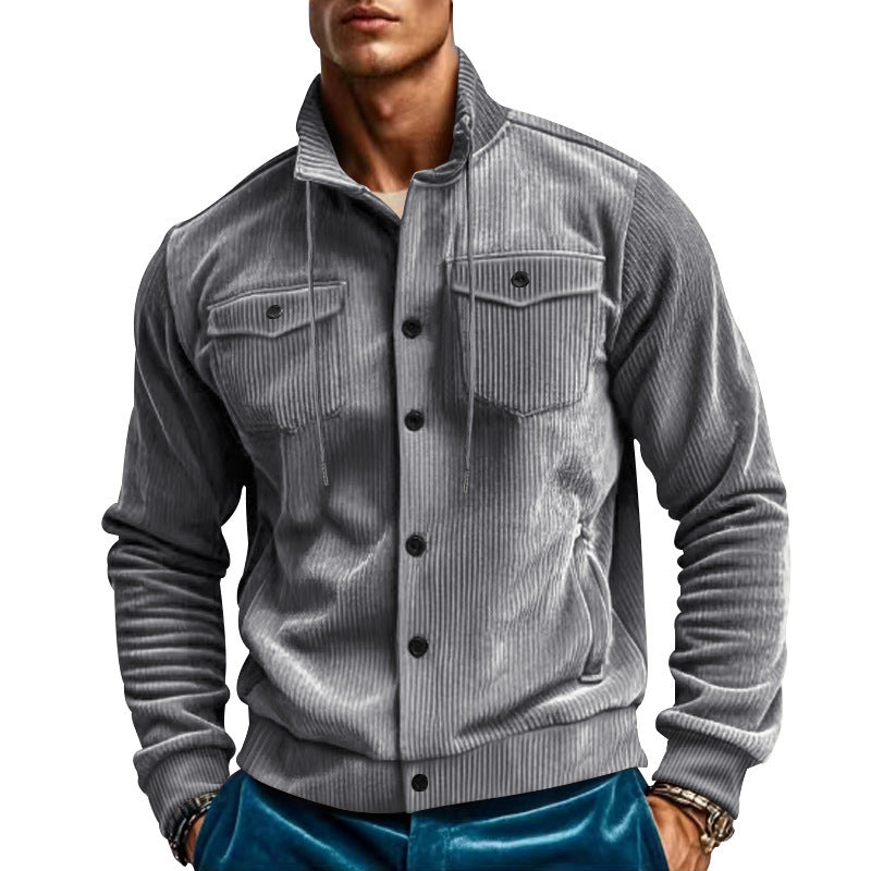 Herren modische Cordjacke mit praktischen Taschen und hochwertiger Verarbeitung Drune