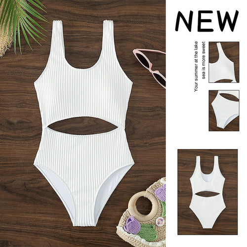 Damen Einteiler Badeanzug mit raffiniertem Cut-Out-Design und sportlichem Schnitt Drune