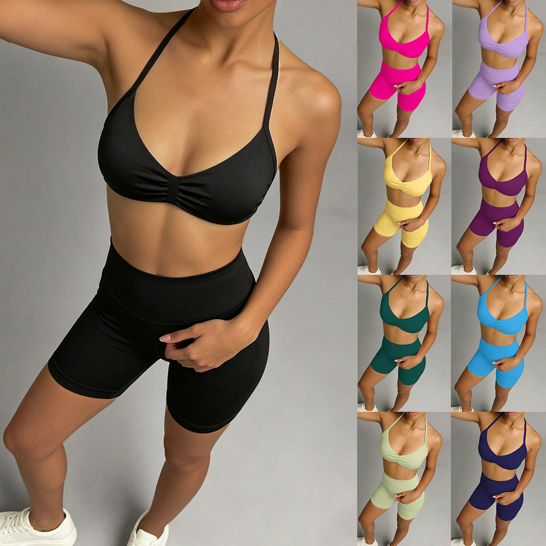 Damen Sportliches Bikini-Set mit hochelastischem Material und verstellbaren Trägern Drune