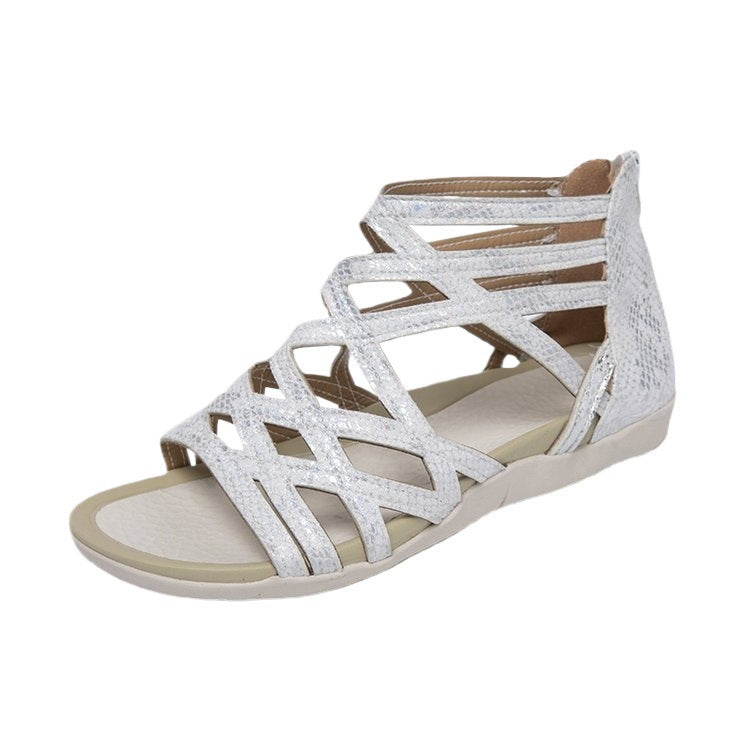 Damen Komfortable Riemensandalen mit geflochtenem Riemendesign Drune