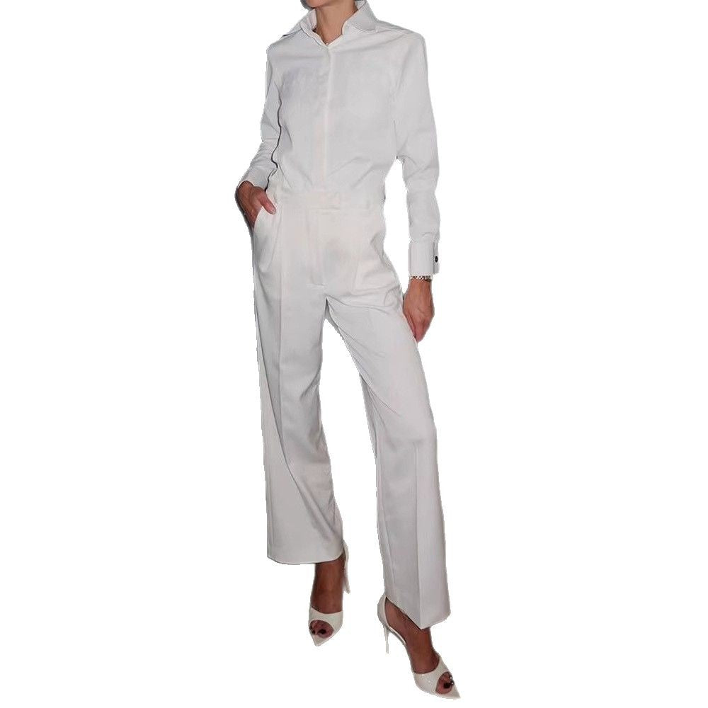 Damen Eleganter Jumpsuit mit tailliertem Schnitt und praktischen Taschen Drune
