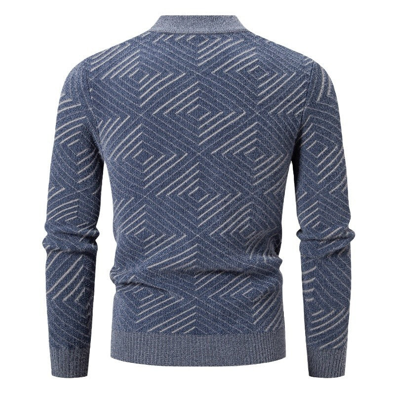 Herren eleganter Pullover mit Strukturmuster Drune