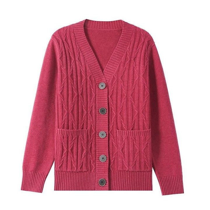Damen Strickjacke mit feinem Zopfmuster und praktischen Taschen Drune