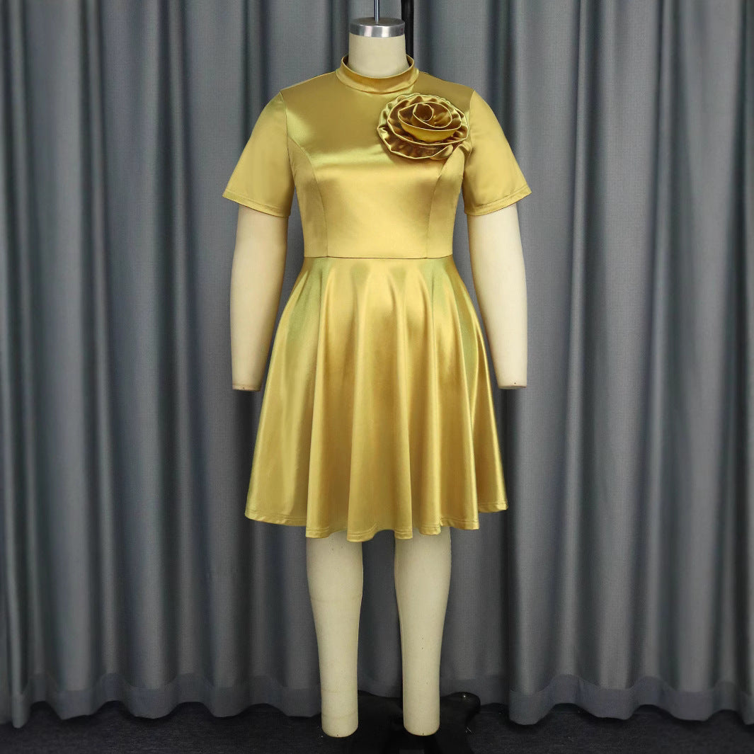 Damen Elegantes Kleid mit Blumendekor Drune