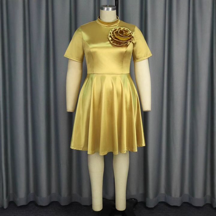 Damen Elegantes Kleid mit Blumendekor Drune