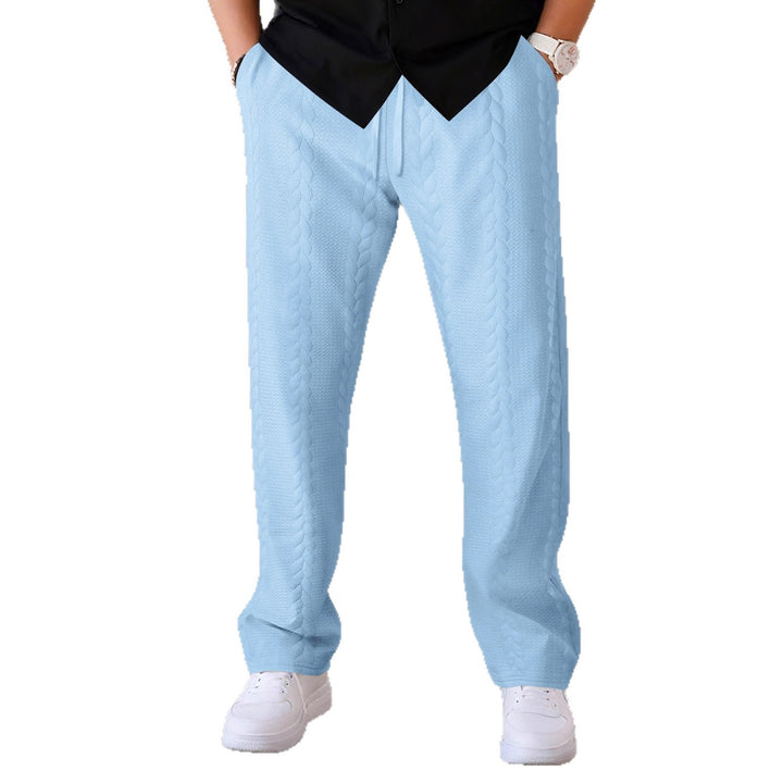 Herren elegante Freizeithose mit strukturiertem Design und elastischem Bund Drune