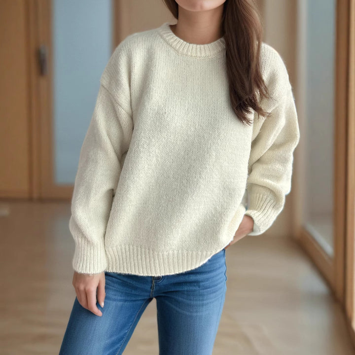 Damen Grobstrickpullover mit großzügigen Ärmeln und modernem Schnitt Drune