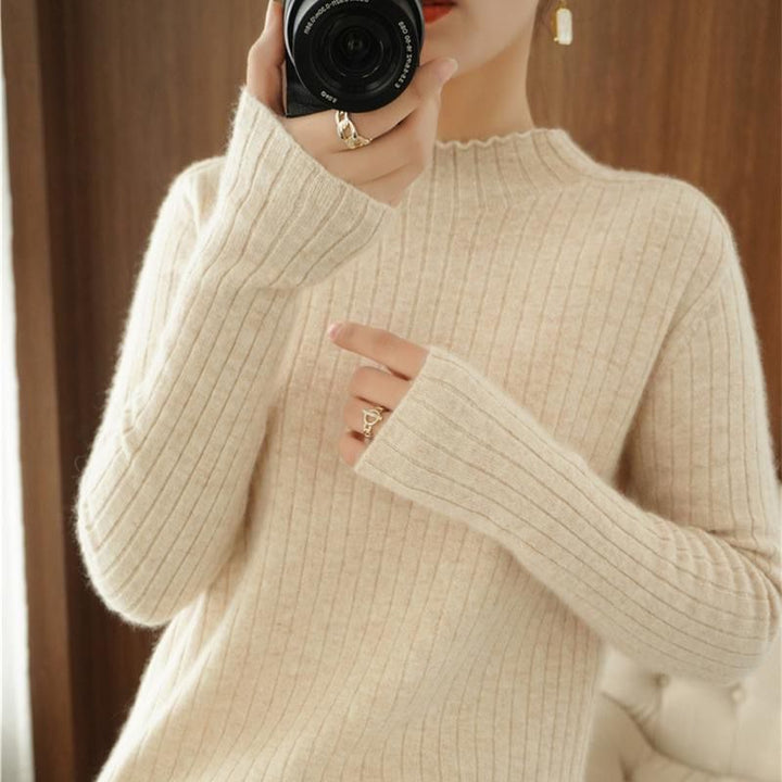 Damen Eleganter und figurschmeichelnder Rollkragenpullover Drune