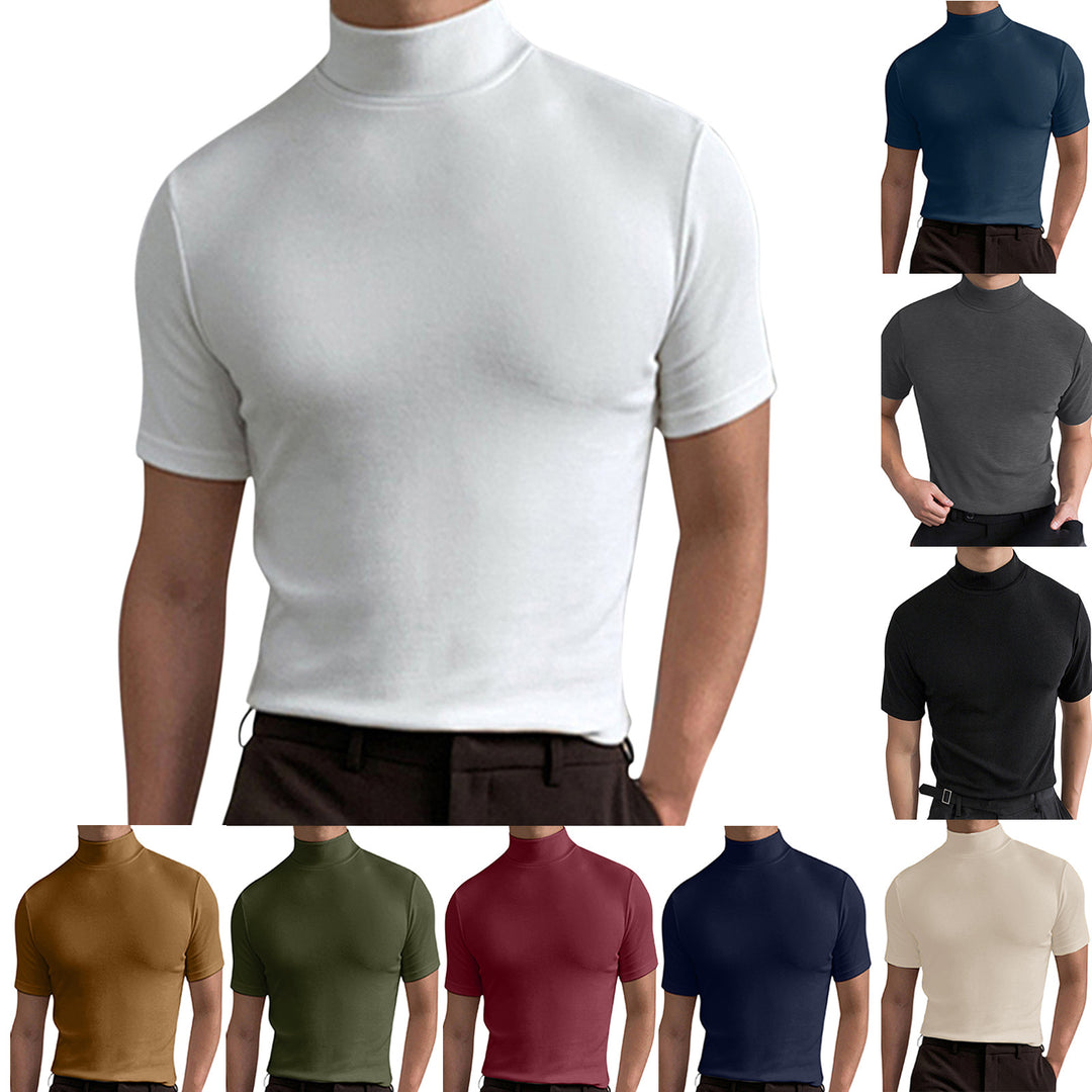 Herren Elegantes Poloshirt mit Stehkragen Drune