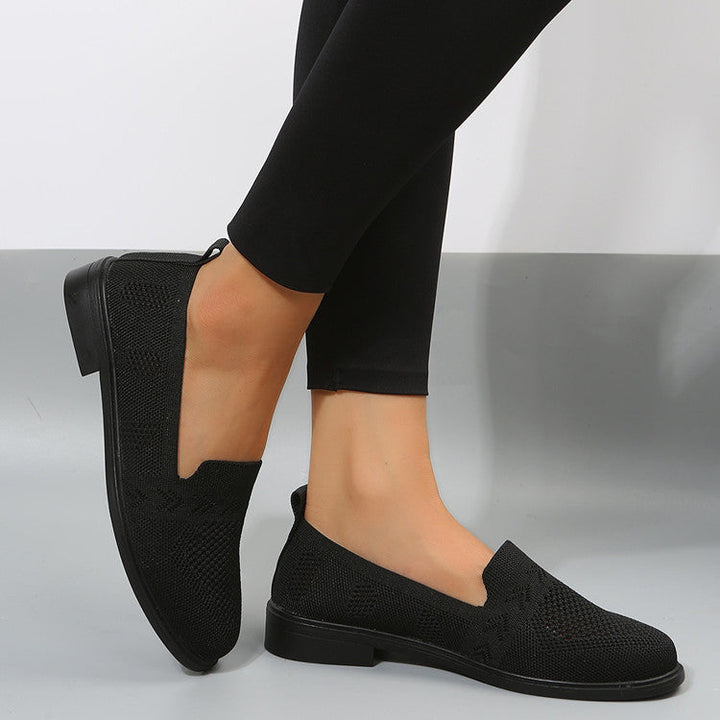Damen luftige Slip-On Sneakers mit atmungsaktivem Netzmaterial Drune