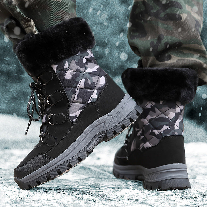 Damen isolierte Winterstiefel mit rutschfestem Profil und kuscheligem Innenfutter Drune