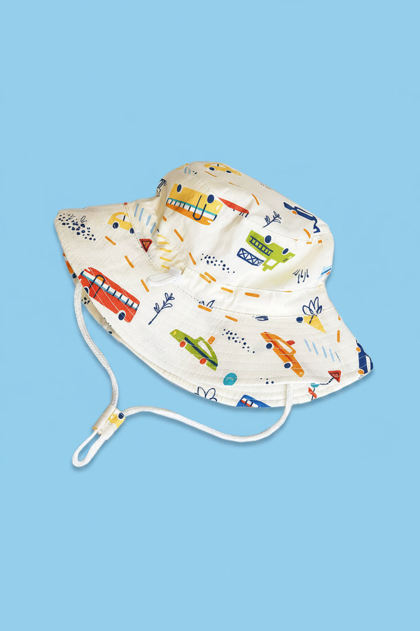 Kinder Sonnenhut mit fröhlichem Motiven Drune