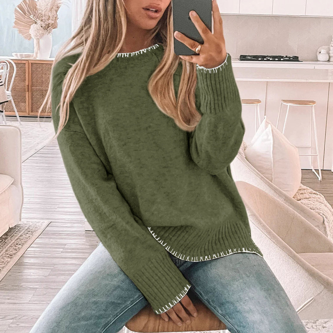 Damen Übergrößen Strickpullover Drune