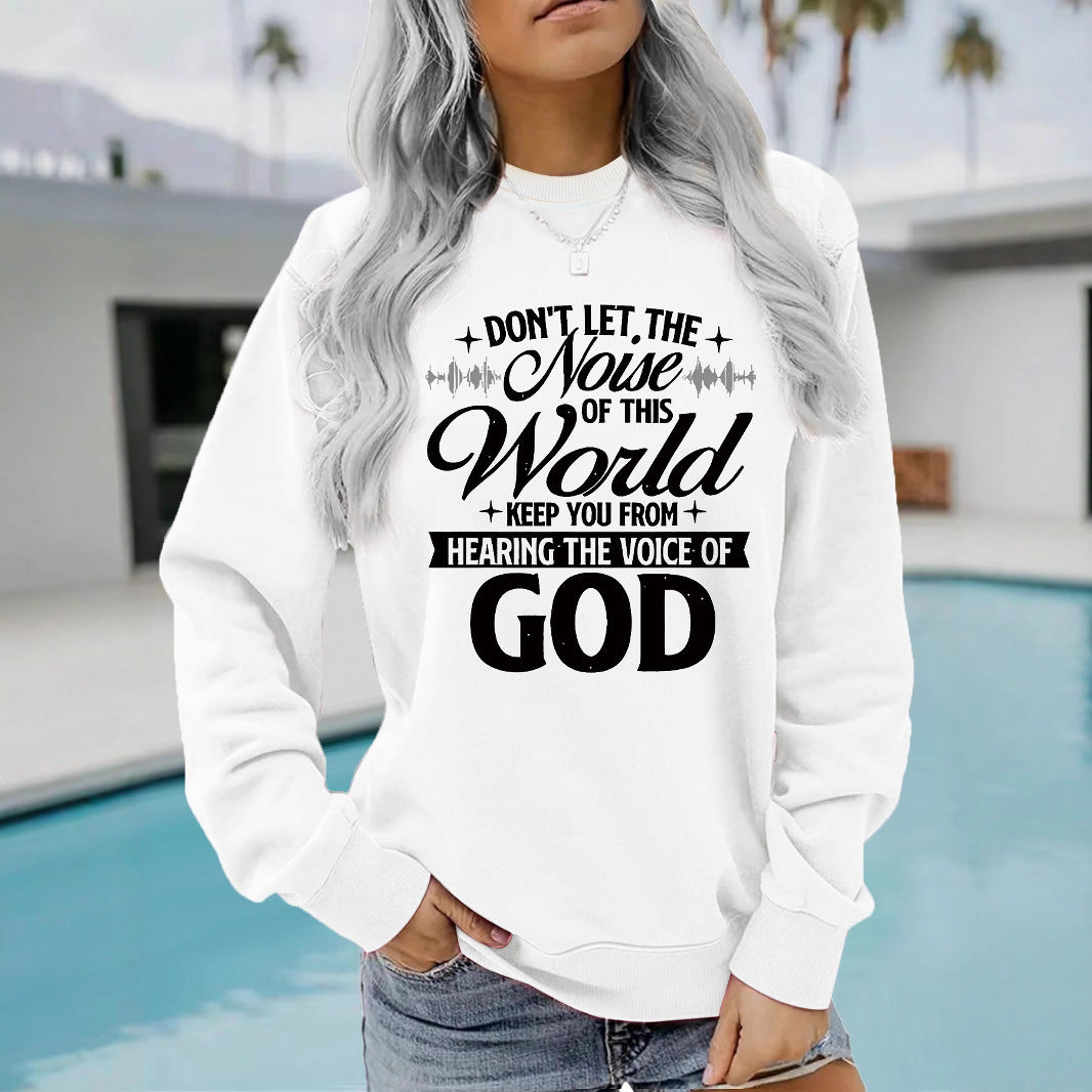 Damen Sweatshirt mit inspirierendem Aufdruck und bequemer Passform Drune