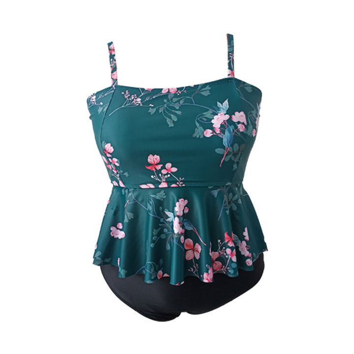 Damen Tankini mit schwingendem Rock und floralem Design Drune