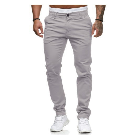Herren maßgeschneiderte Slim-Fit Chino-Hosen Drune