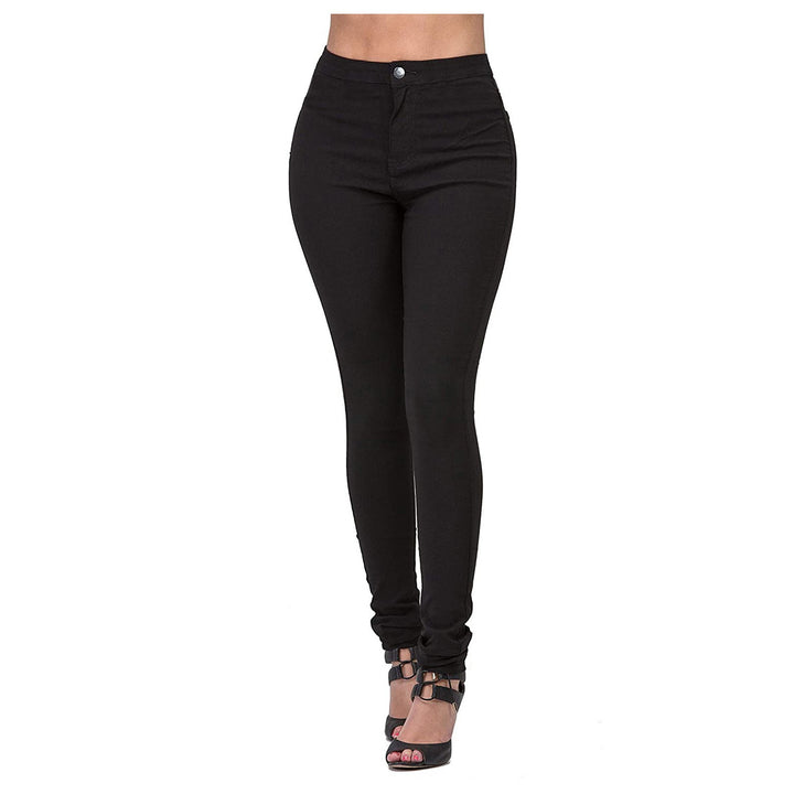 Damen Hoch geschnittene Skinny Jeans mit elastischem Stretch Drune