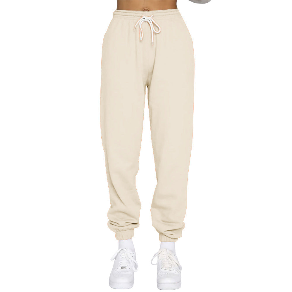 Damen Komfortable Jogginghose mit verstellbarem Bund und elastischen Bündchen Drune