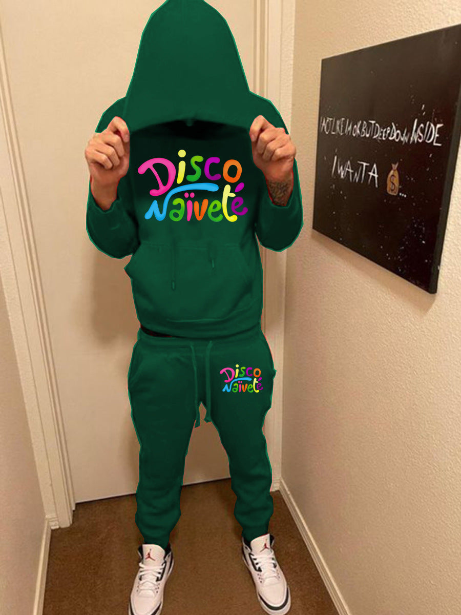 Damen Freizeit Hoodie und Jogginghose Set mit lebhaftem Schriftzug Drune