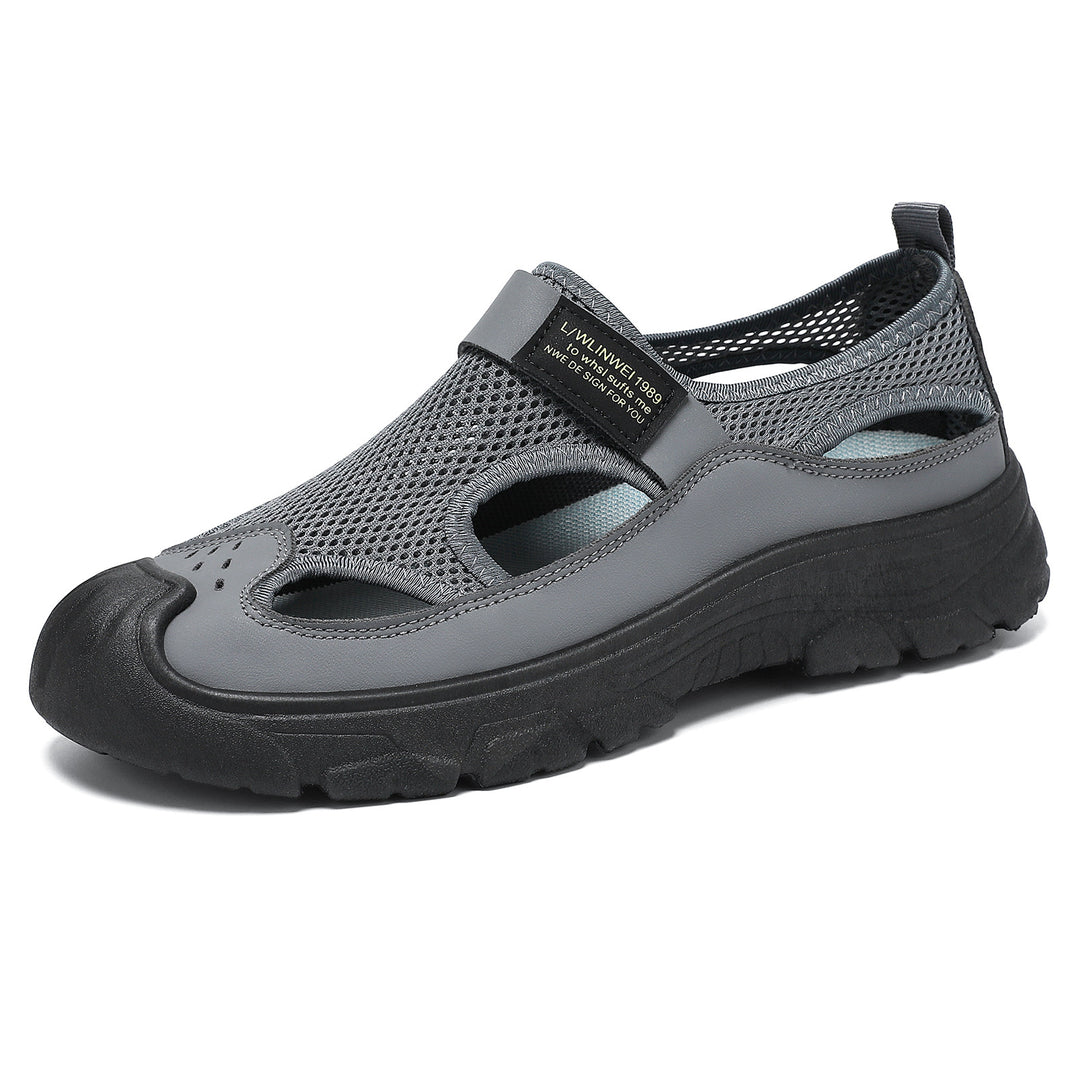 Damen nan atmungsaktive Mesh-Mary-Jane-Sneaker mit Klettverschluss, verstärkter Zehenkappe und griffiger Plateau-Profilsohle Drune