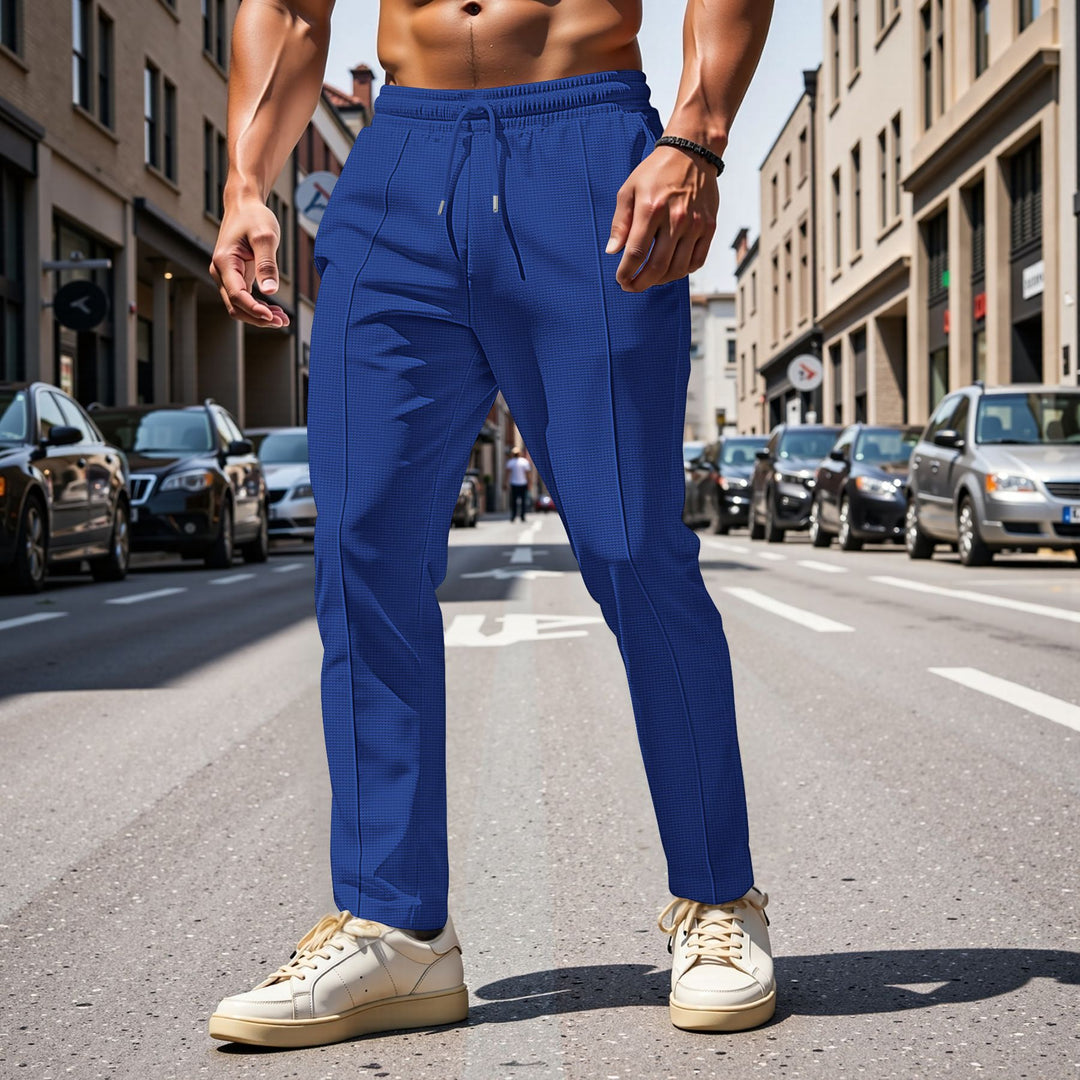 Herren elegante Freizeithose mit elastischem Bund und seitlichen Taschen Drune
