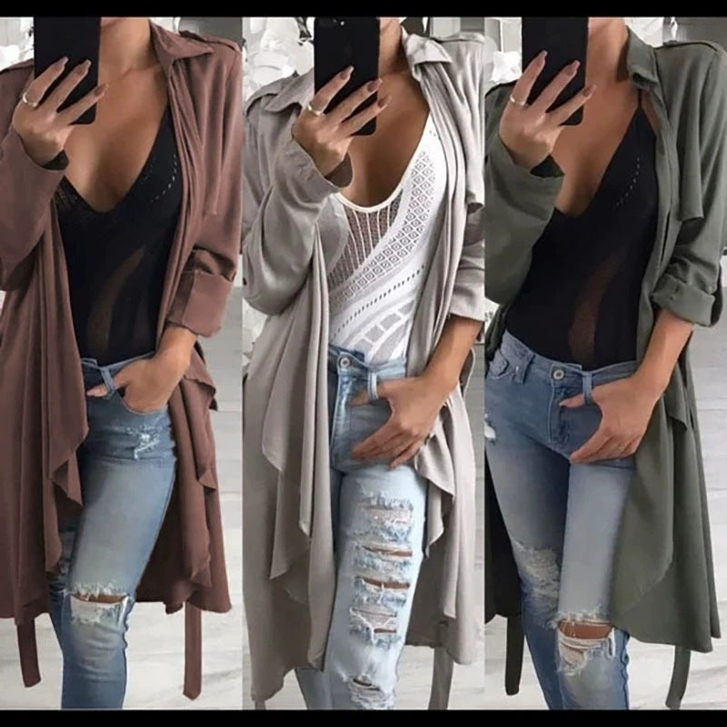 Damen modischer Trenchcoat Drune