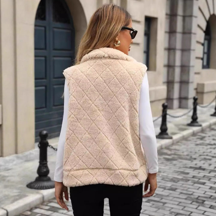 Damen Kuschelige Fleece-Weste mit Kapuze Drune