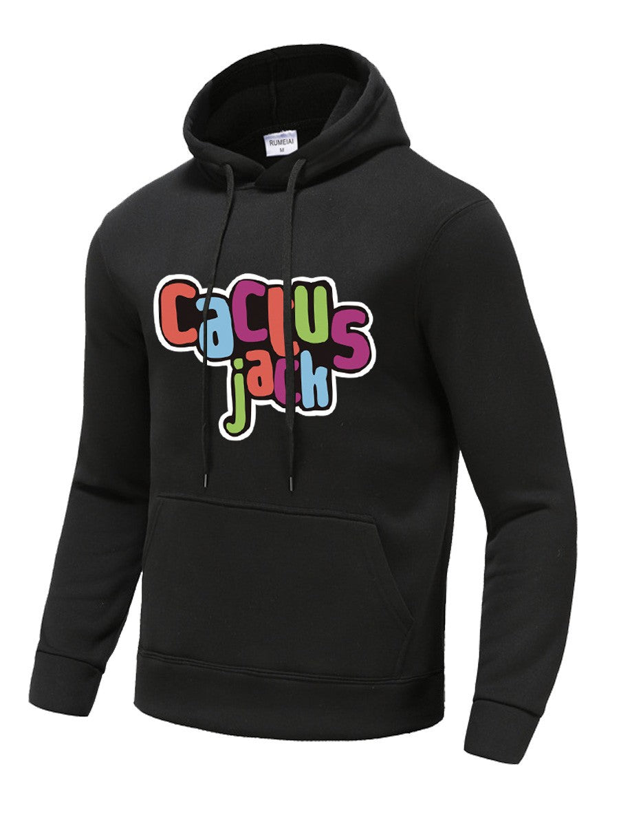 Herren bequemer Kapuzenpullover mit auffälligem mehrfarbigem Grafikdruck Drune
