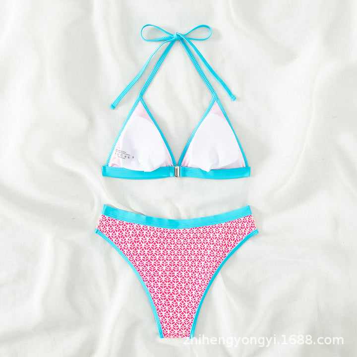 Damen Triangel-Bikini mit moderne geometrischen Mustern Drune