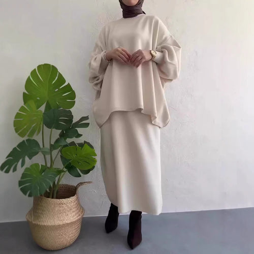Damen lässiges Maxikleid mit oversized Schnitt und eleganten Details Drune