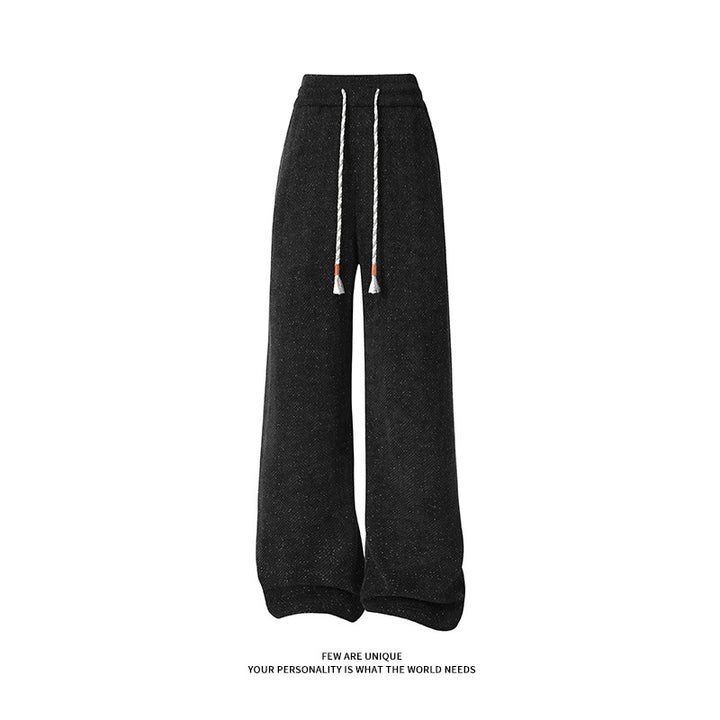 Damen weite Haremshose mit elastischem Bund und trendy Zickzackmuster Drune