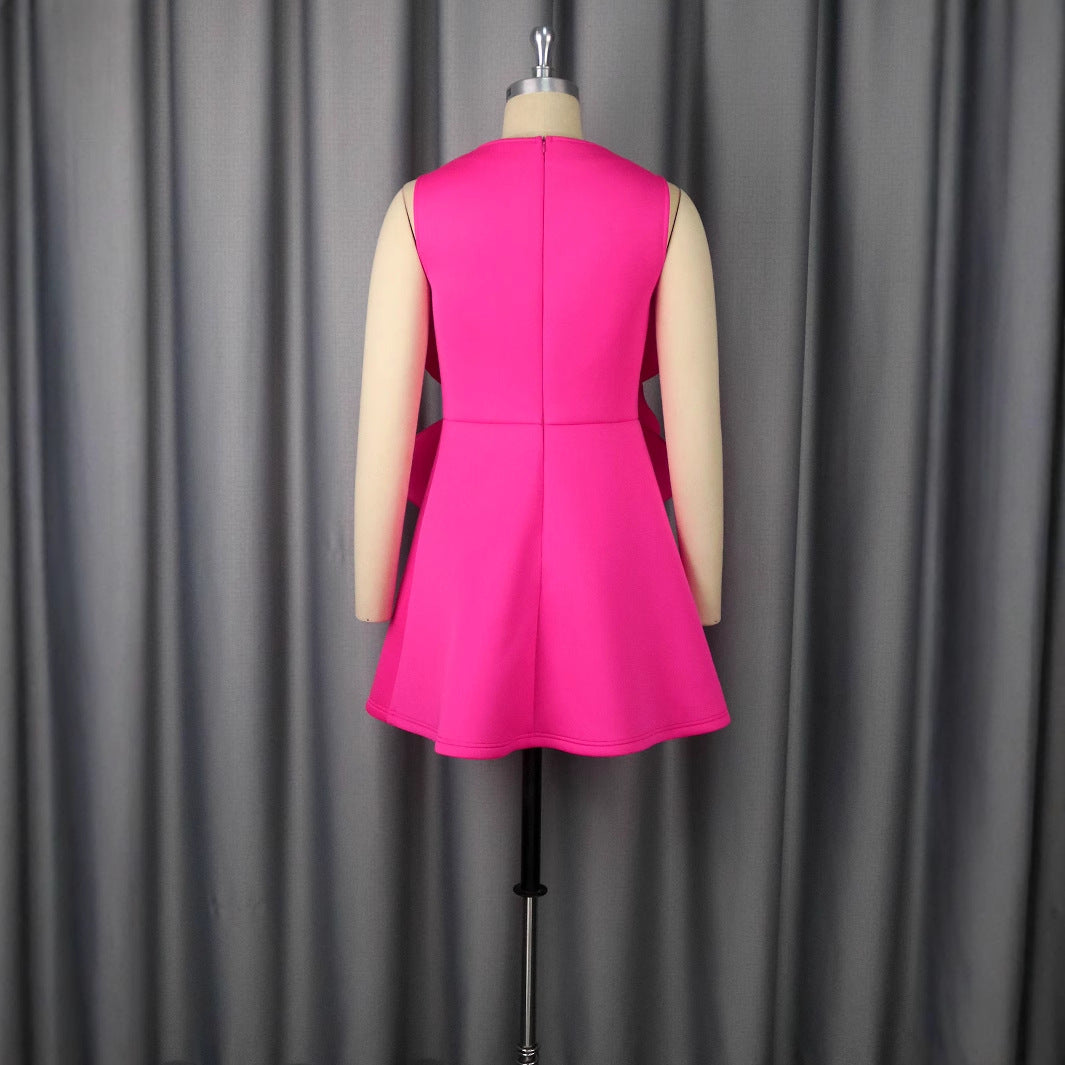 Damen Blumenkleid mit 3D-Design Drune