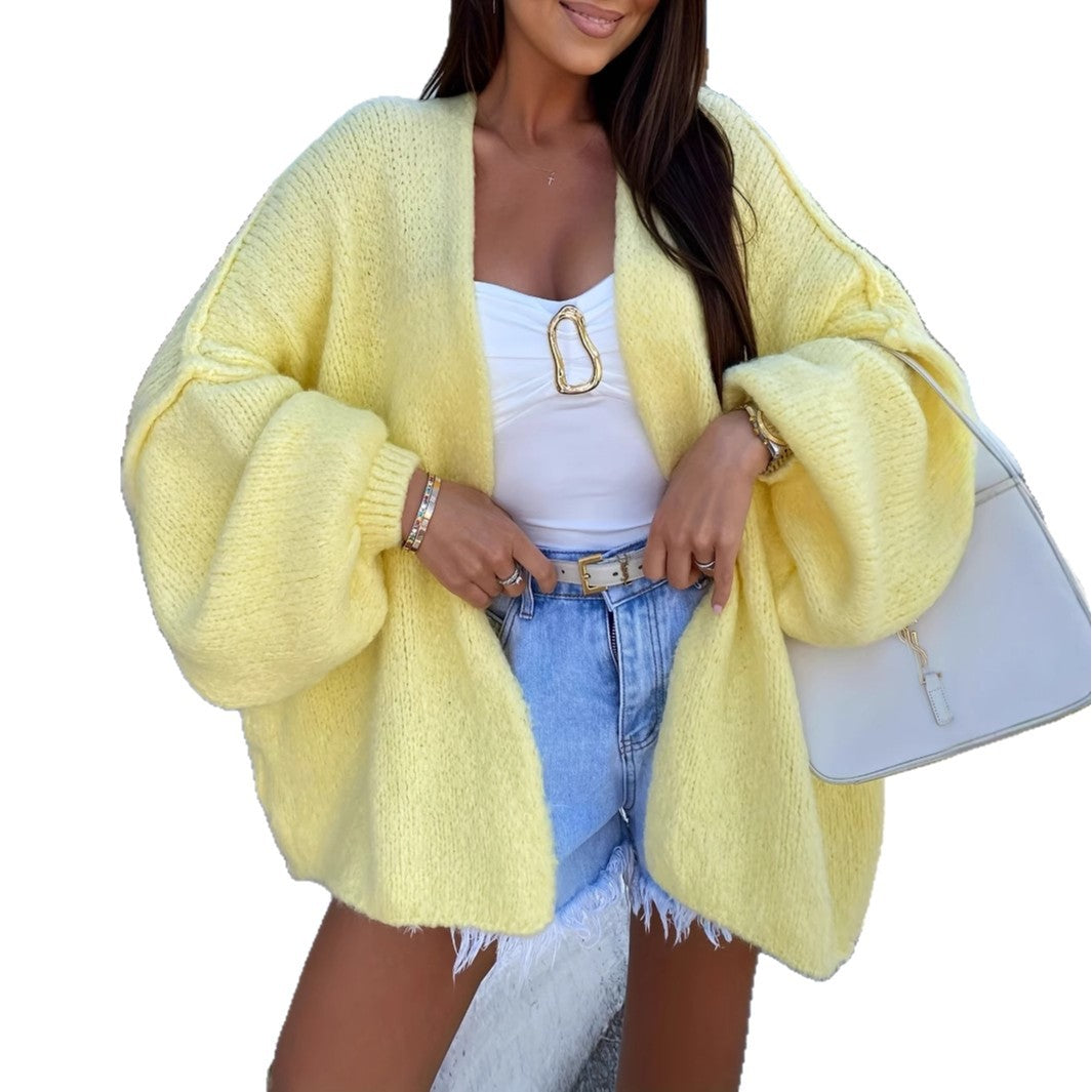 Damen Oversized Weicher Strickcardigan Drune