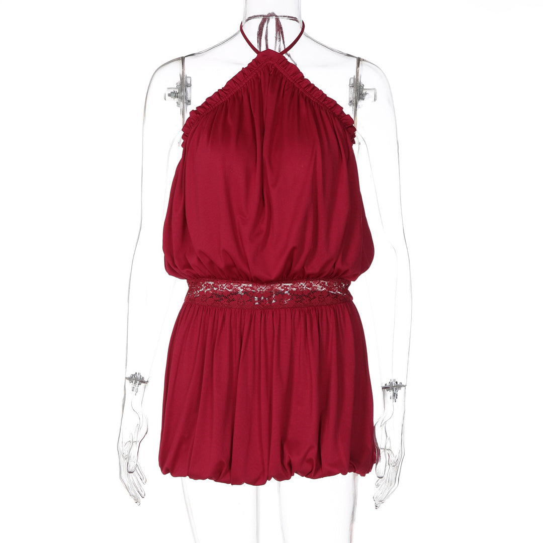 Damen Verspielter Jumpsuit mit Spitzenakzenten Drune