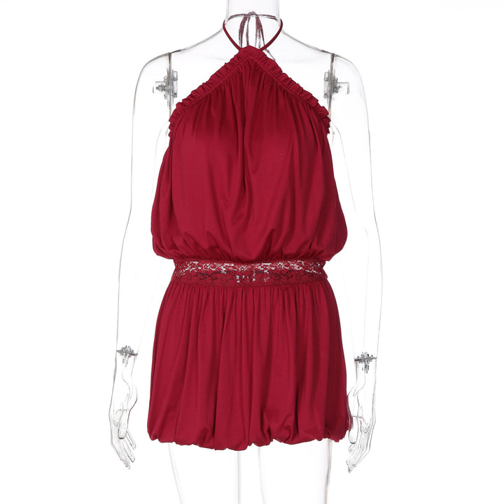 Damen Verspielter Jumpsuit mit Spitzenakzenten Drune
