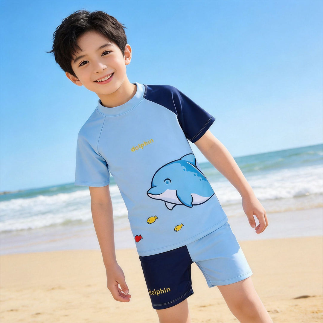Jungen UV-Schutz Schwimmanzug mit kurzen Ärmeln Drune