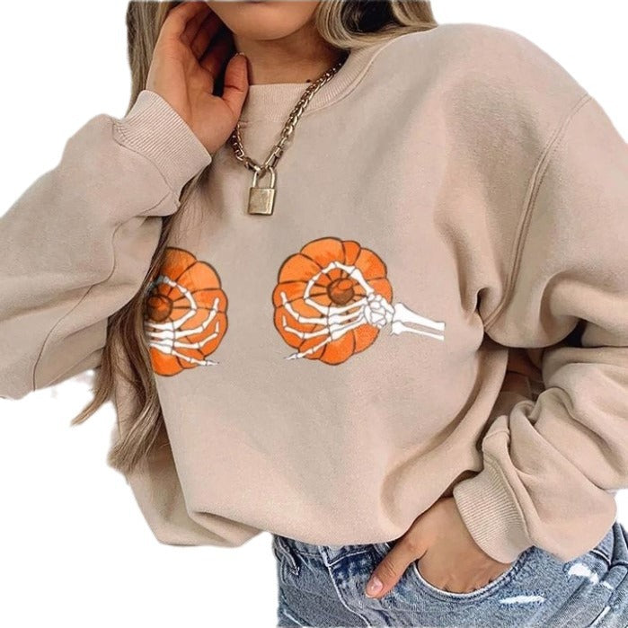 Damen Sweatshirt mit künstlerischem Print Drune