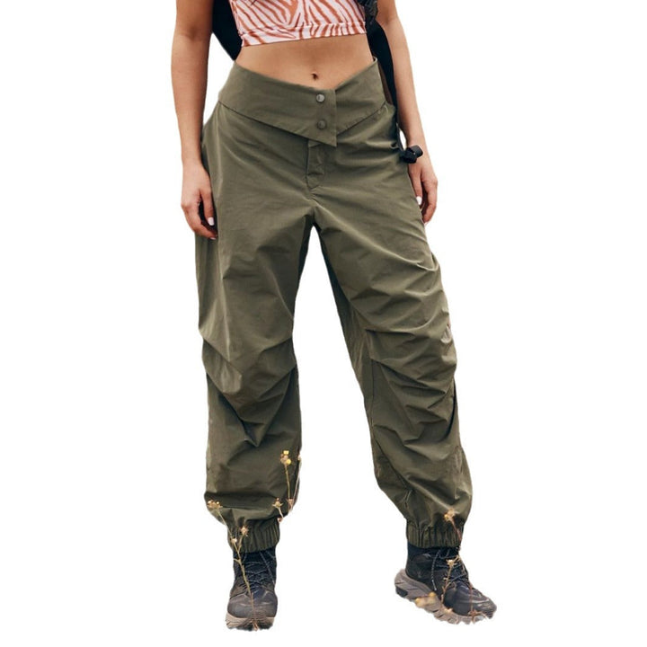 Damen Outdoor-Hose mit elastischem Bündchen und knöpfbarem Verschluss Drune
