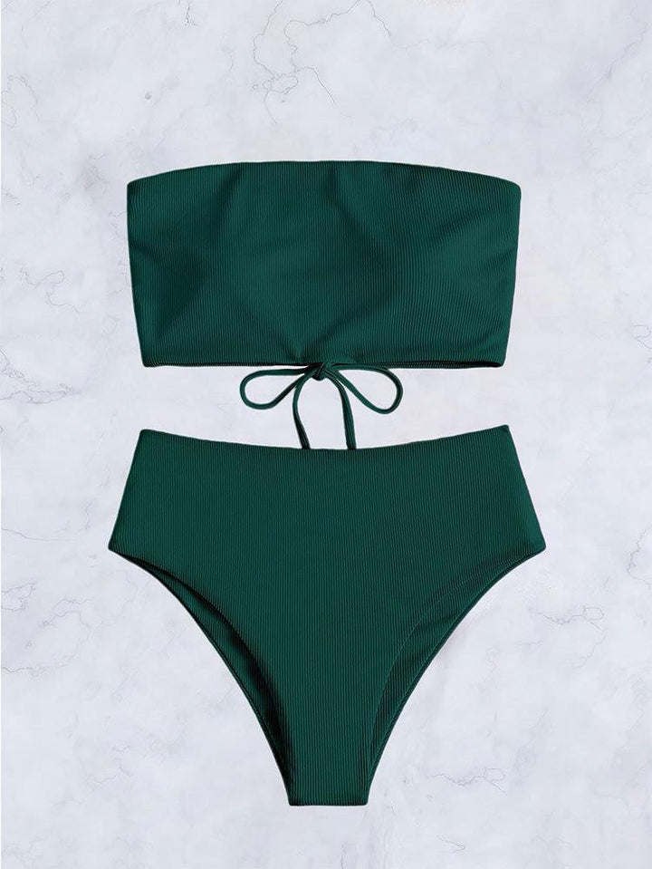 Damen Bandeau-Bikini mit verstellbarem Höschen und raffiniertem Design Drune